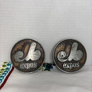 Vintage Montreal Expos Logo Coasters Baseball Merch Metal